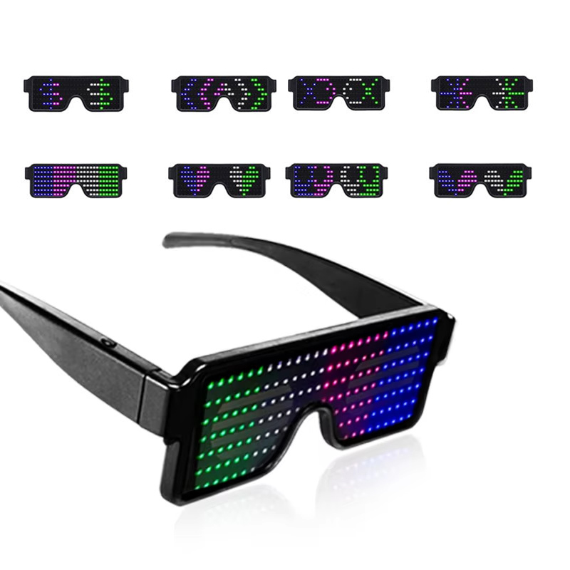 Glow In The Dark Party Glasses - نظارات LED تضيء نظارات الحفلات الديناميكية