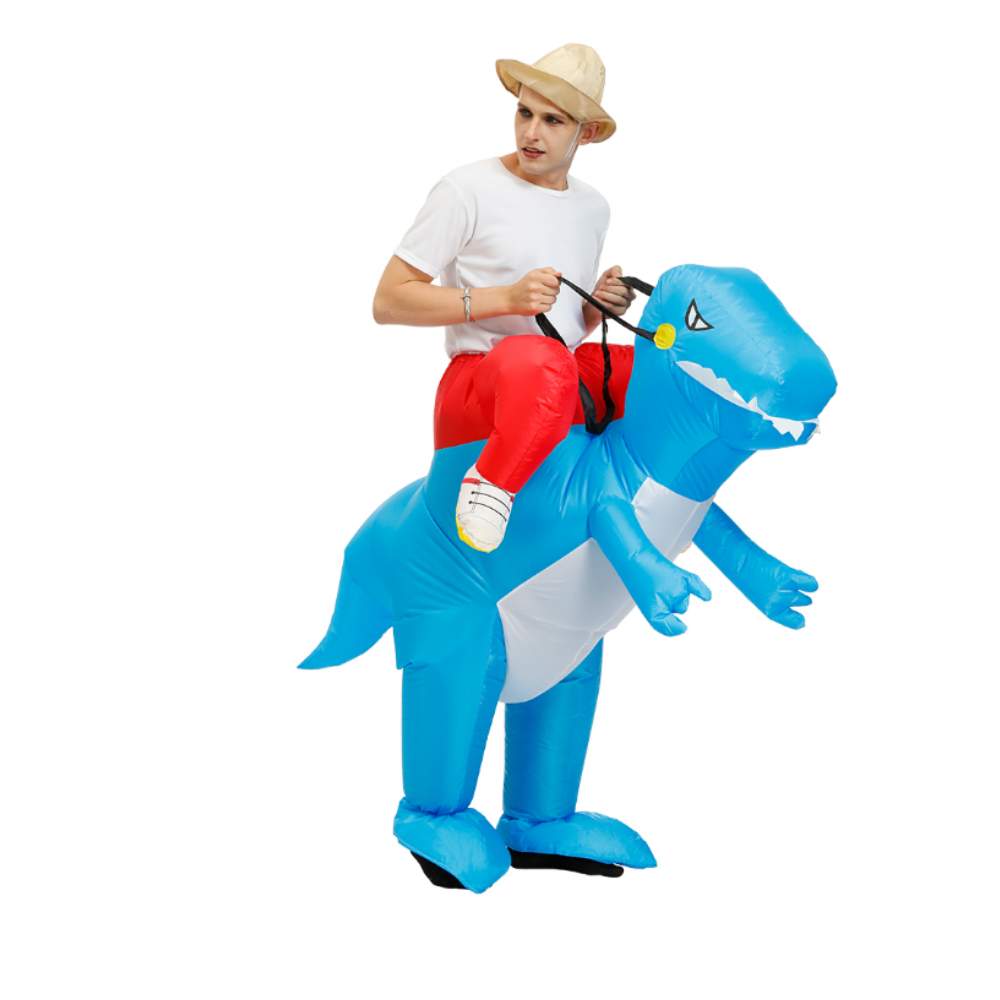 زي ديناصور قابل للنفخ للبالغين - مراجعة Inflatable Dinosaur Costume Adult وسعره