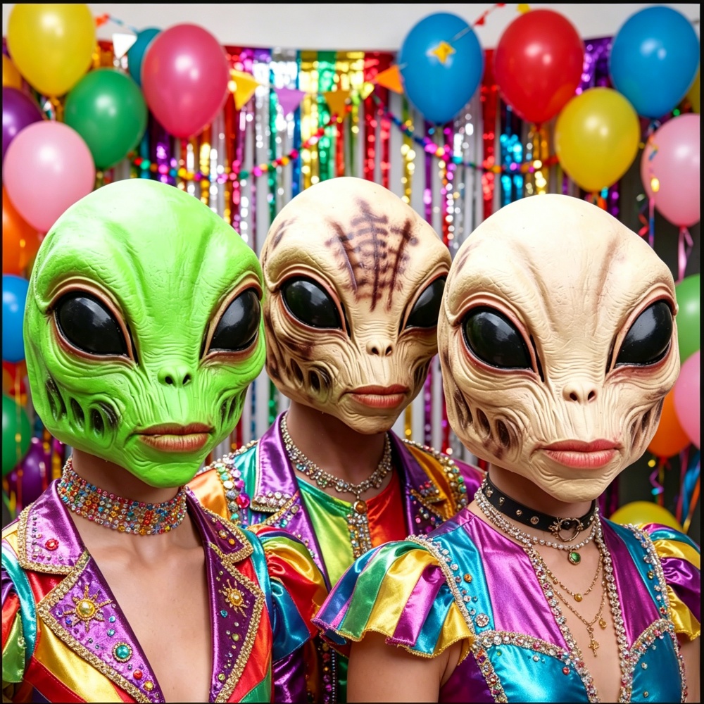 قناع فضائي للهالوين، زي حفلات، - مراجعة Latex Alien Mask Realistic وسعره